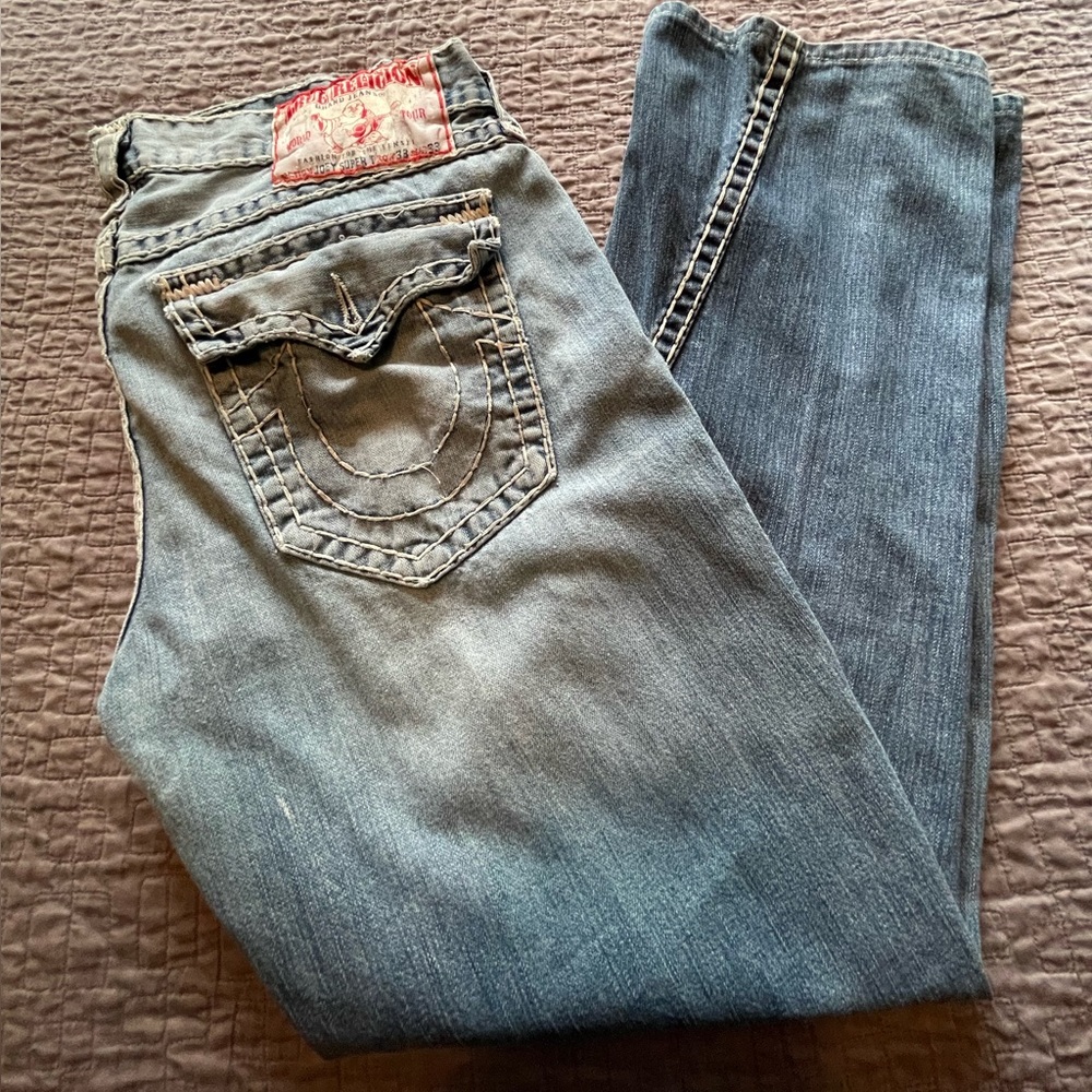 👖Vintage True Religion men's bleu jeans Size 38.